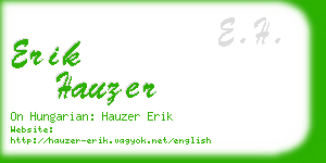 erik hauzer business card